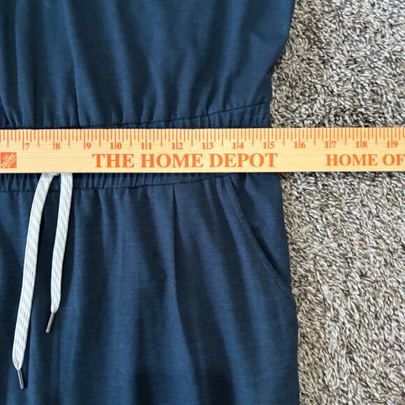 Vuori Lux Long Sleeve Jumpsuit Heathered Midnight Large* Athleisure Loungewear - Picture 7 of 9